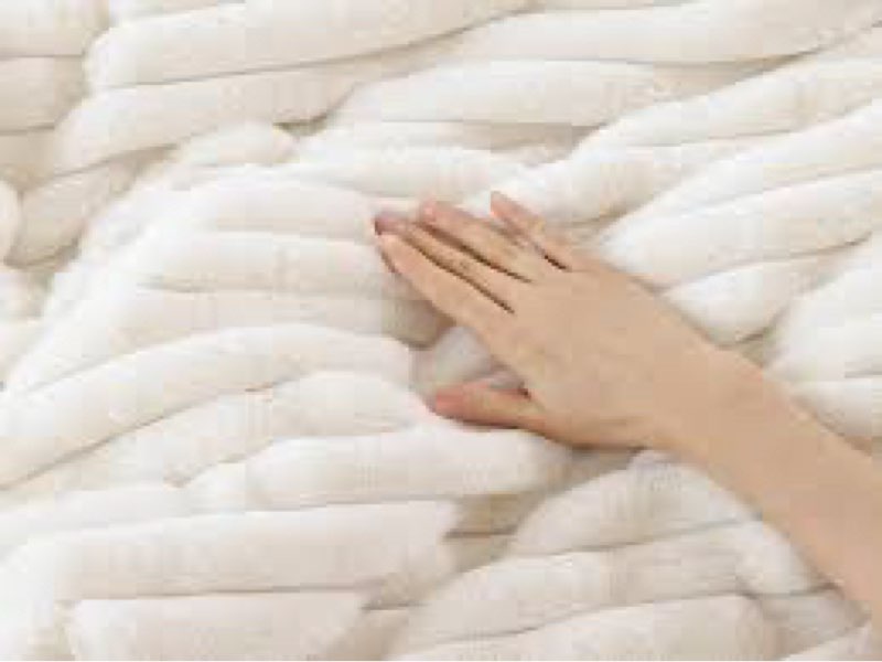 smoofy fluffy king size comforter set 3 pieces - cream white fleece fluffy comforter set, luxury fuzzy king bedding set, soft king bed set all season, heavy faux fur comforter with 2 pillow cases