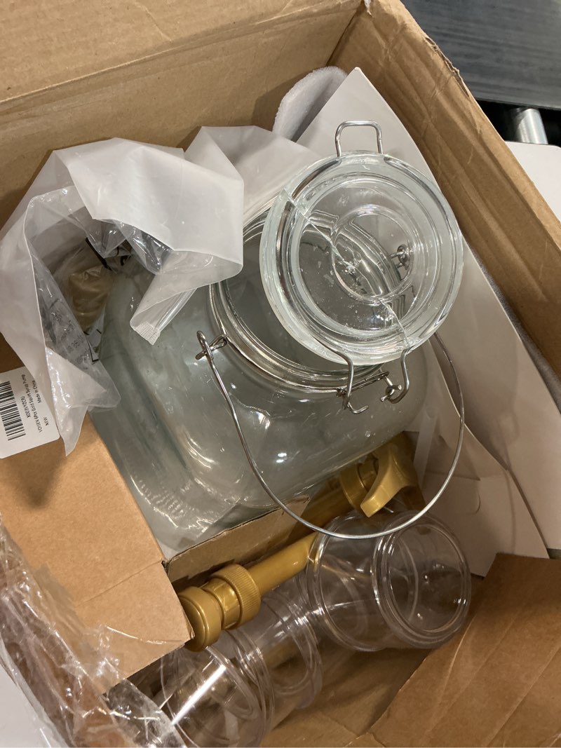 Condition photo showing As Is for jingmore 43 pcs 2026 graduation freshly lemonade stand complete accessories kit lemon bar sign class of 2026 jar drink station glass beverage dispenser plastic cup jam pump head party decorations