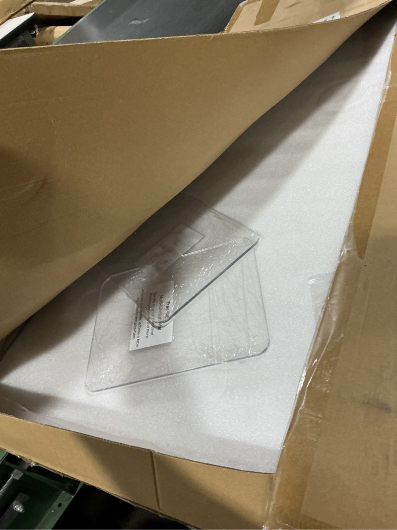 Condition photo showing Good Condition for beveled edge irregular office chair mat with lip for carpet or hardwood floor crystal clear 36" x 48" smooth glide and easy roll on/off, heavy duty and non-slip pad floor chair mat with lip
