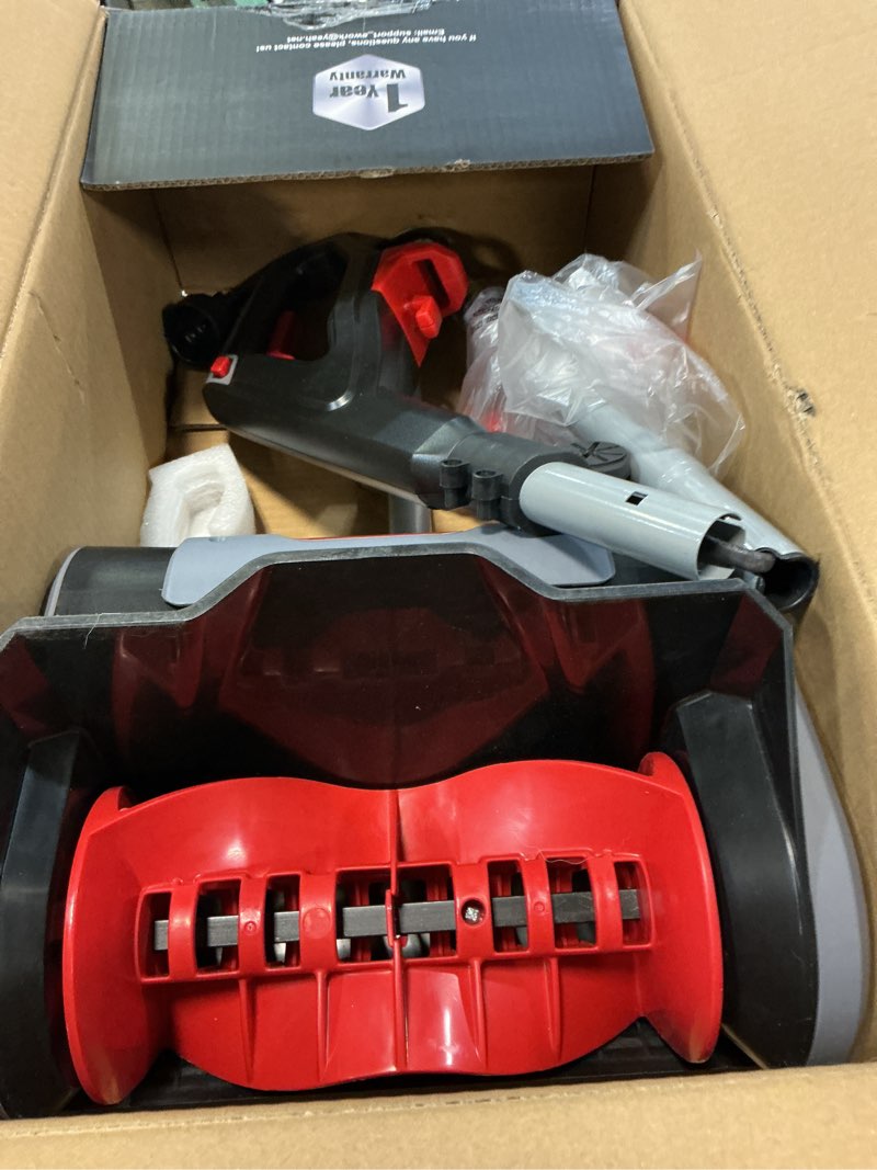 Condition photo showing As Is for EWORK Corded Snow Shovel 11-Inch 1200W 10A Powerful Electric Snow Shovels, 6-Inch Clearing Depth, 23-Foot Max Throw Distance, Power Snow Blower for Driveway, Steps, Sidewalk, Porch 1200W 10A Corded Snow Shovel