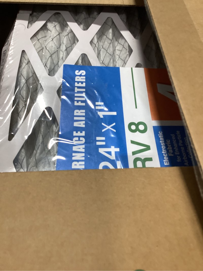 Condition photo showing New/Like New for lotfancy 12x24x1 air filter merv 8 4-pack, actual size: 11.75"x23.75"x0.75", electrostatic pleated furnace & ac filter, captures dust, pet hair, pollen 12x24x1 merv 8-4 pcs