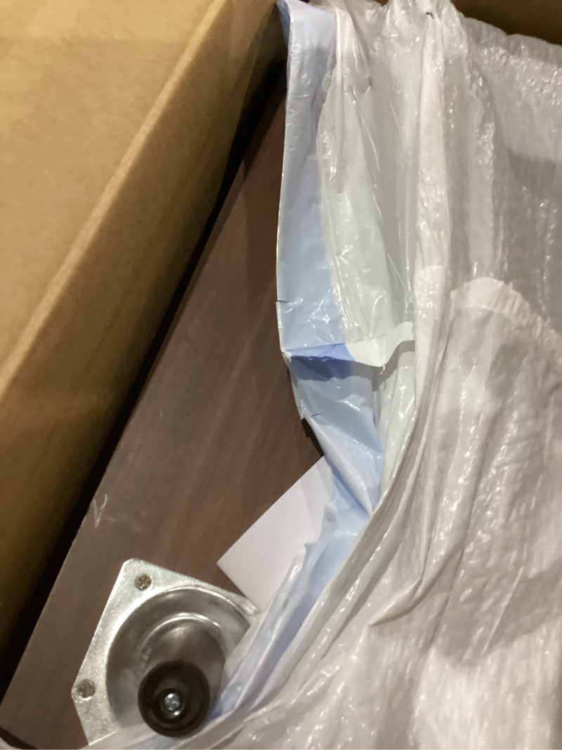 Condition photo showing As Is for (Issuing piece)  Victrola Century 6-in-1 Vinyl Record Player & Music Center – 3-Speed Turntable, CD & Cassette Player, VINYLSTREAM, Bluetooth & 3.5mm Aux, Record Player with Speakers, Mid Century Design (Walnut) Walnut Retro