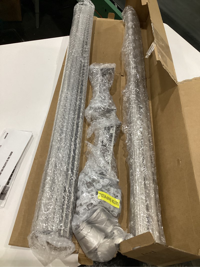 Condition photo showing Good Condition for Double Curtain Track Wall Mounted, Roman Rod for Curtain, Aluminum Heavy-Duty Silent Rail, Sliding Curtain Track System with Silent Rollers, for Room Divider Living Bedroom Room (Champagne, 4.3ft) 1.3m(4.3ft ) Champagne, SILVER