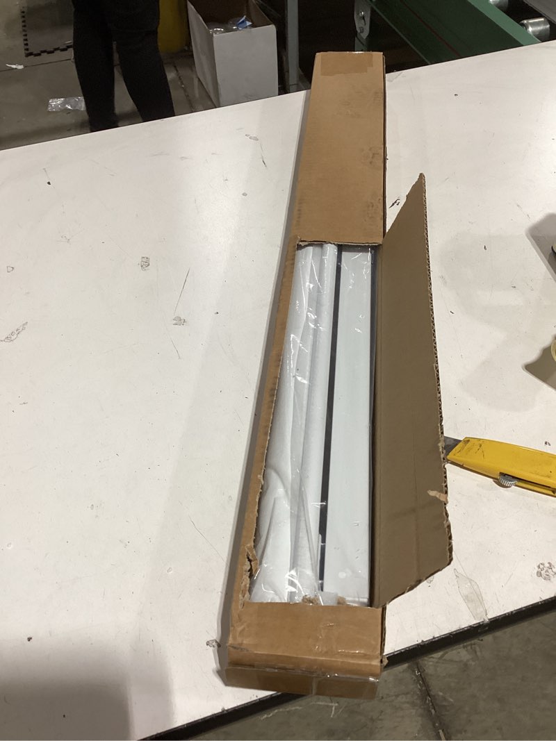 Condition photo showing New/Like New for LazBlinds No Drill Blinds for Indoor Windows, Blackout Roller Shades, Cordless Window Blackout Blinds, Thermal Insulated Fabric UV Protection for Home and Office, 30" W x 48" H, White Blackout-white 30" W x 48" H