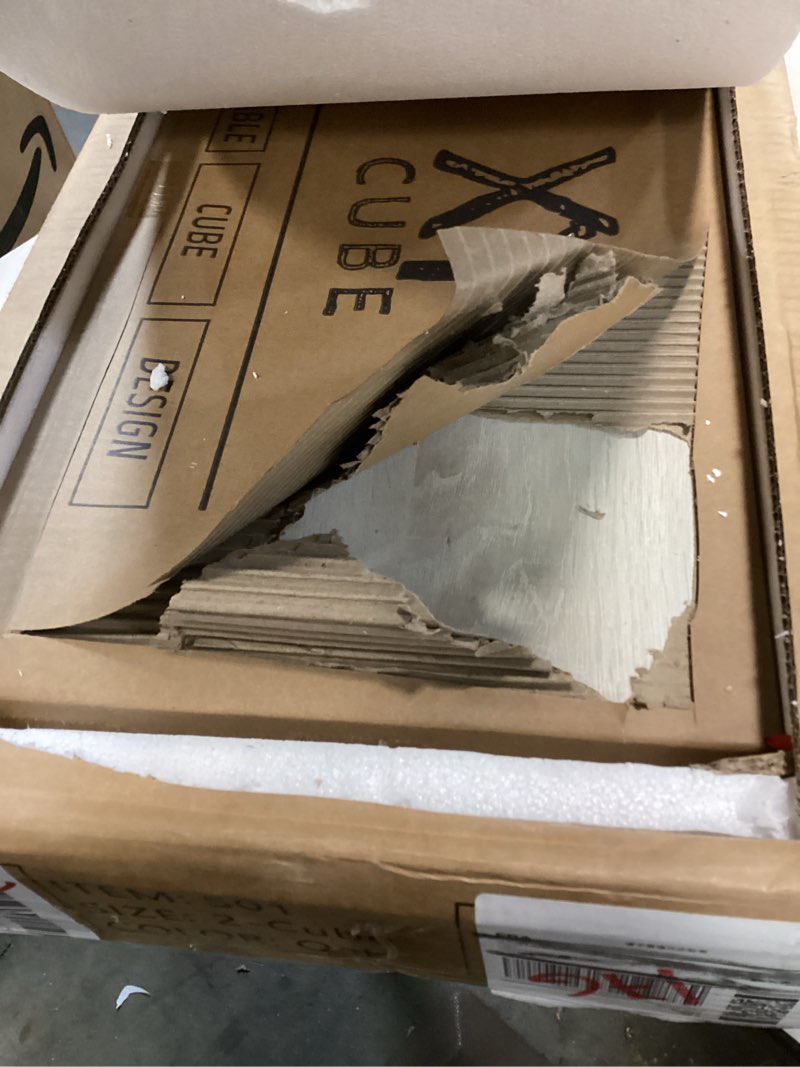 Condition photo showing Good Condition for ( similar) 4 Cube Organizer Bookcase - Fabric Storage Bins Container, Open Shelf Simple Compartments Bookshelf, Oak