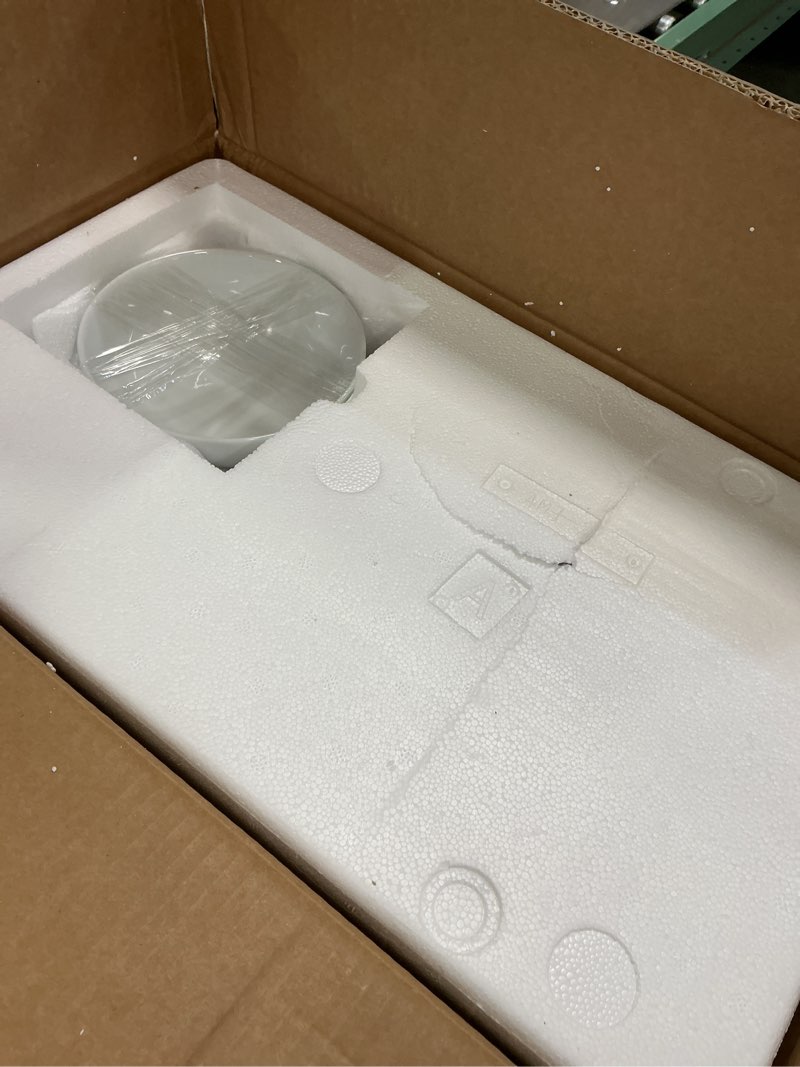 Condition photo showing New/Like New for MALACASA 24-Piece Gourmet Porcelain Dinnerware Sets, Modern White Round Dish Set for 6 - Premium Serving Plates and Bowls Sets for Dessert, Salad, Soup, Pasta - Series AMELIA AMELIA White 24 Piece (Service for 6)