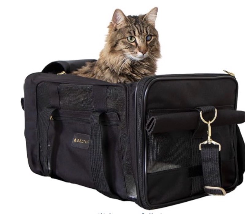 sherpa original deluxe travel pet carrier, airline approved & guaranteed on board - black, medium