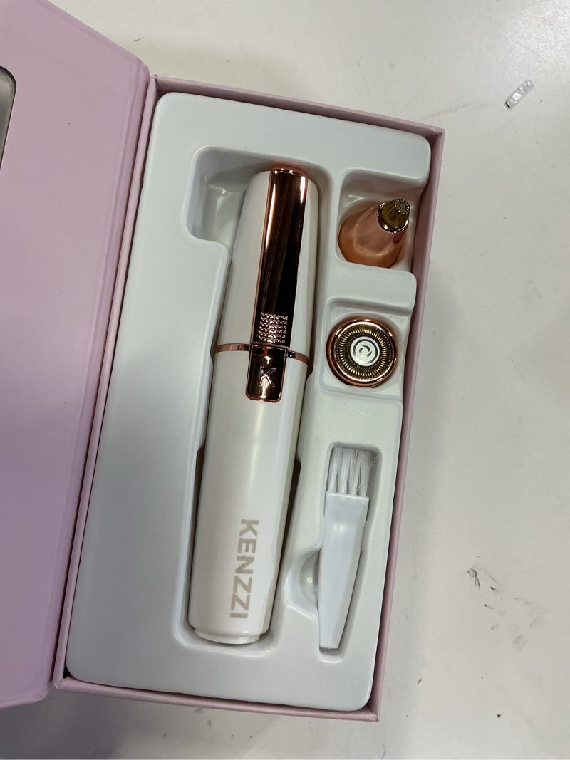Condition photo showing Good Condition for kenzzi 2-in-1 rechargeable facial hair remover and eyebrow shaver for women, white and rose gold