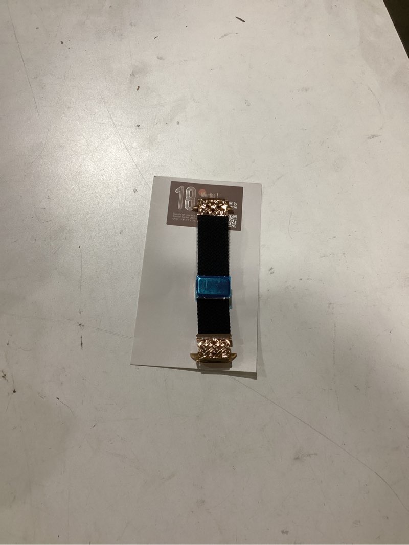 Condition photo showing Good Condition for Braided Magnetic Band Compatible with Apple Watch Bands 38/40/41/42/44/45/46/49mm Women Men, Celtic Knot Stretchy Elastic Nylon Fabric Woven Strap for iWatch Series 11 10 9 8 7 6 5 4 SE/Ultra 3 2 1 Black/Rose Gold 42mm(Series 11 10) 41mm 40mm 38mm