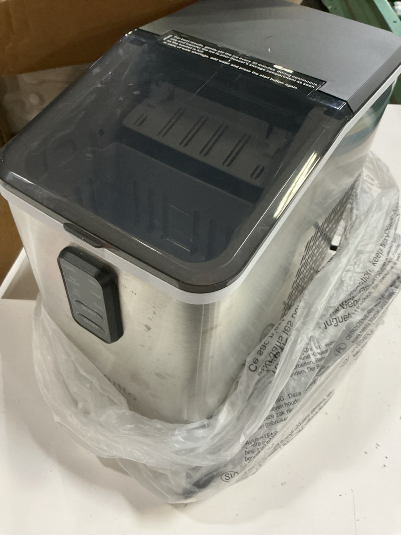 Condition photo showing As Is for aeitto countertop ice maker machine icm1282s stainless steel