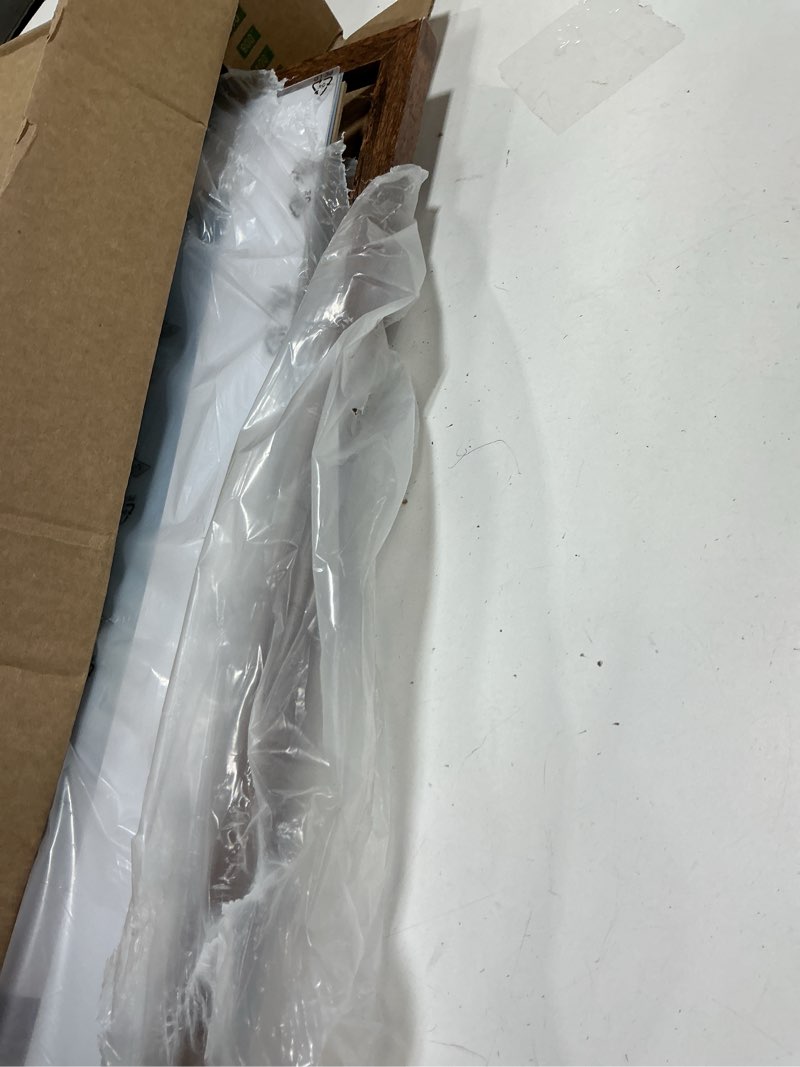 Condition photo showing As Is for A2 Picture Frame with A3 Mat, Display 11.7x16.5 inch A3 with Mat or 16.5x23.4 inch A2 without, Wood 16.5 by 23.4 Photo Frame, 16.5 x 23.4 Frame for Wall Hanging, Deep Brown 1 A2, 16.5x23.4 inch