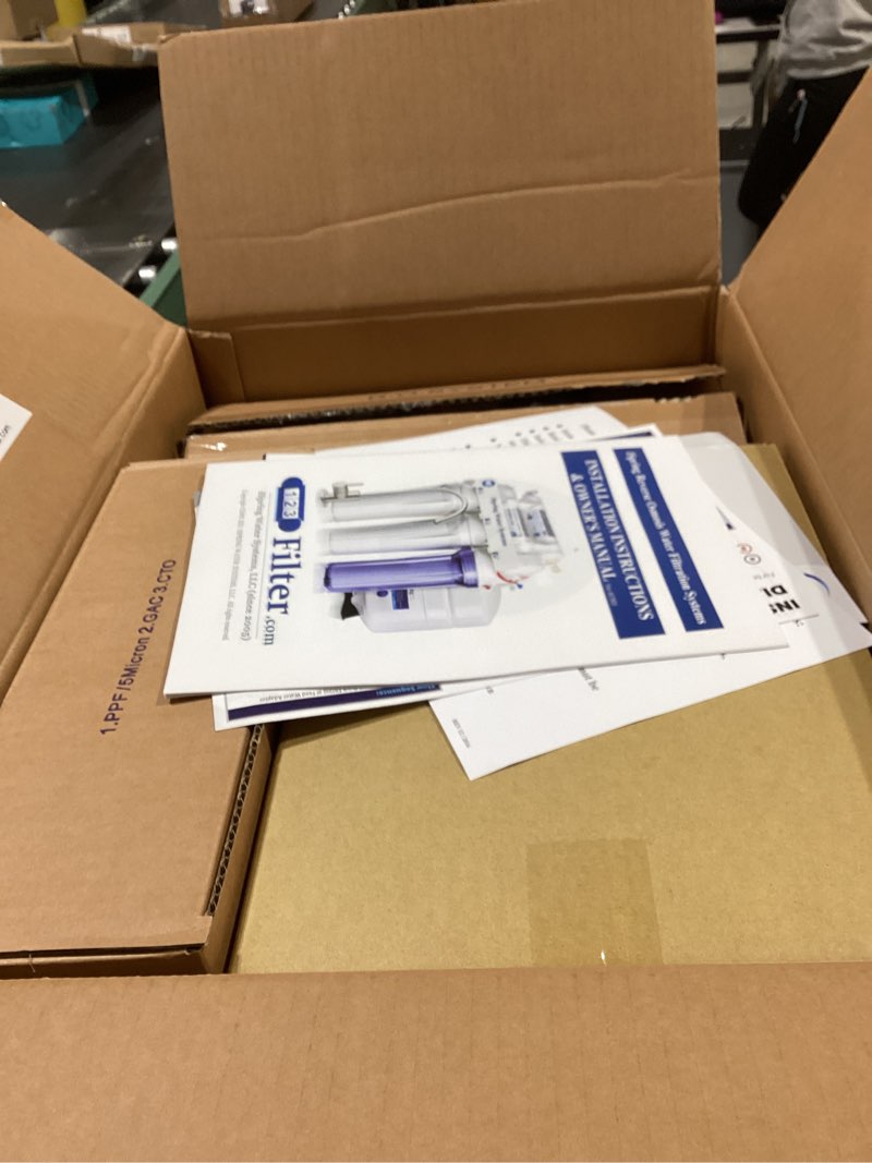 Condition photo showing New/Like New for iSpring RCC7AK, NSF Certified, 75 GPD, Alkaline 6-Stage Reverse Osmosis System, pH+ Remineralization RO Water Filter System Under Sink, Patented Top-Mounted Faucet Design for Easy Installation