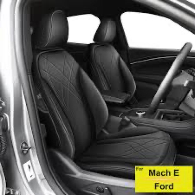 FREESOO Seat Covers for Ford Mustang Mach-E 2025 2024 2023 2022 2021 - Custom Fit Full Set Car Seat 