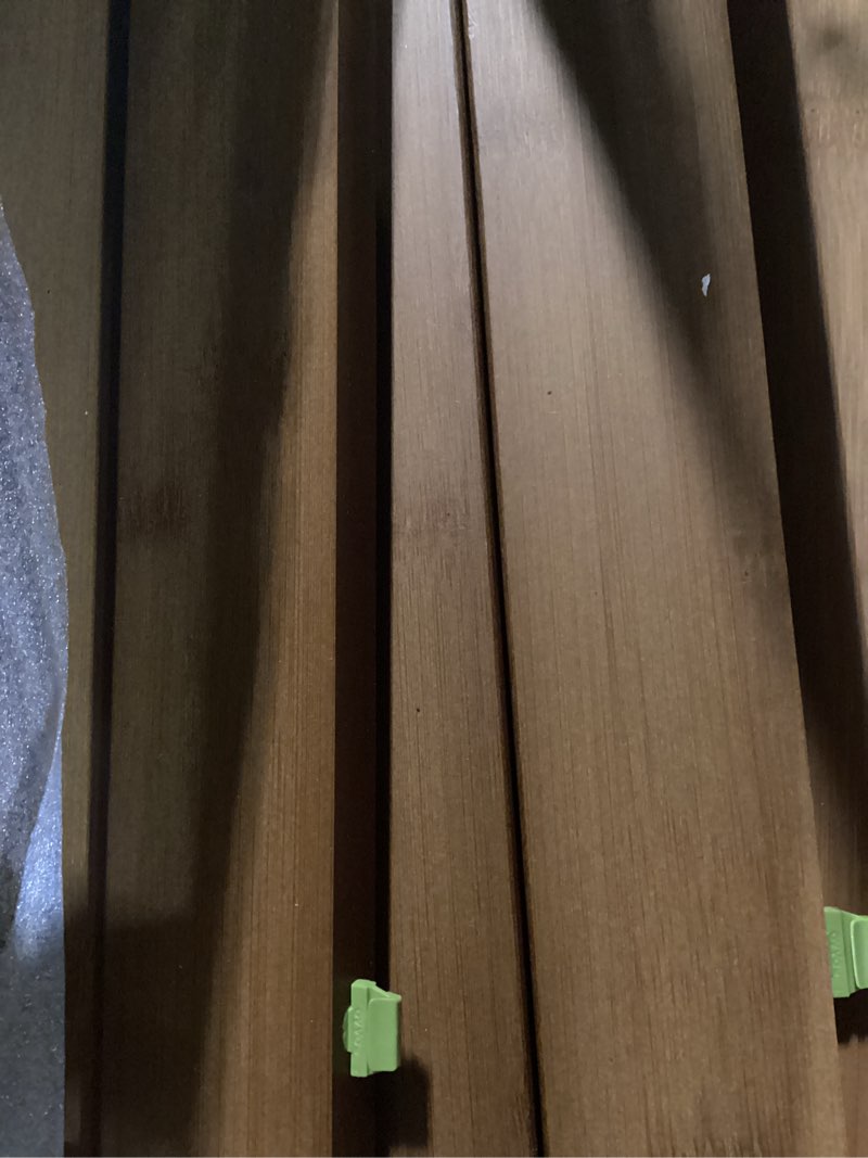 Condition photo showing As Is for gashell wire shelf covers, bamboo wire rack covers for pantry, closet (5pcs, 32" w x 12" d) 32"w x 12"d 5