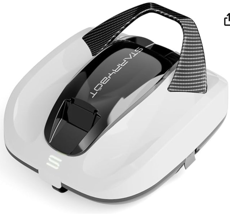 Cordless Robotic Pool Cleaner, Portable Swimming Robotic Pool Vacuum Self-Parking Technology,150Mins Runtime,Pool up to 900 Sq.Ft, Ideal for Above-Ground Pools