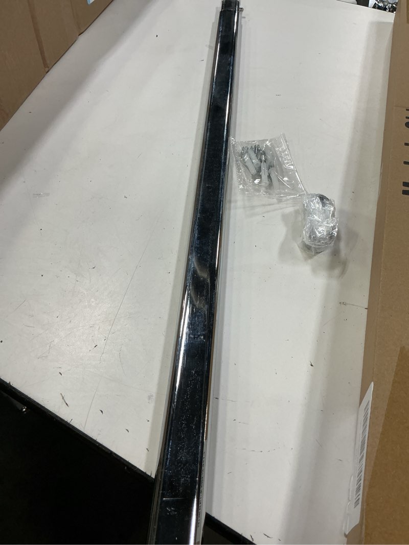 Condition photo showing Good Condition for adjustable oval closet rod 30-55 inch, 90 lbs heavy duty, one-piece no-cut needed, metal hanging rod for closet & wardrobe (chrome) 30"- 55" chrome