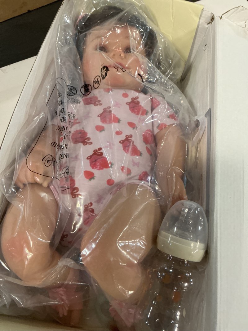 Condition photo showing Good Condition for JIZHI Lifelike Reborn Baby Dolls - 20Inch-Real Baby Feeling Realistic-Newborn Baby Doll Adorable Smiling Real Life Baby Dolls with Gift Box for Kids Age 3 Aileen