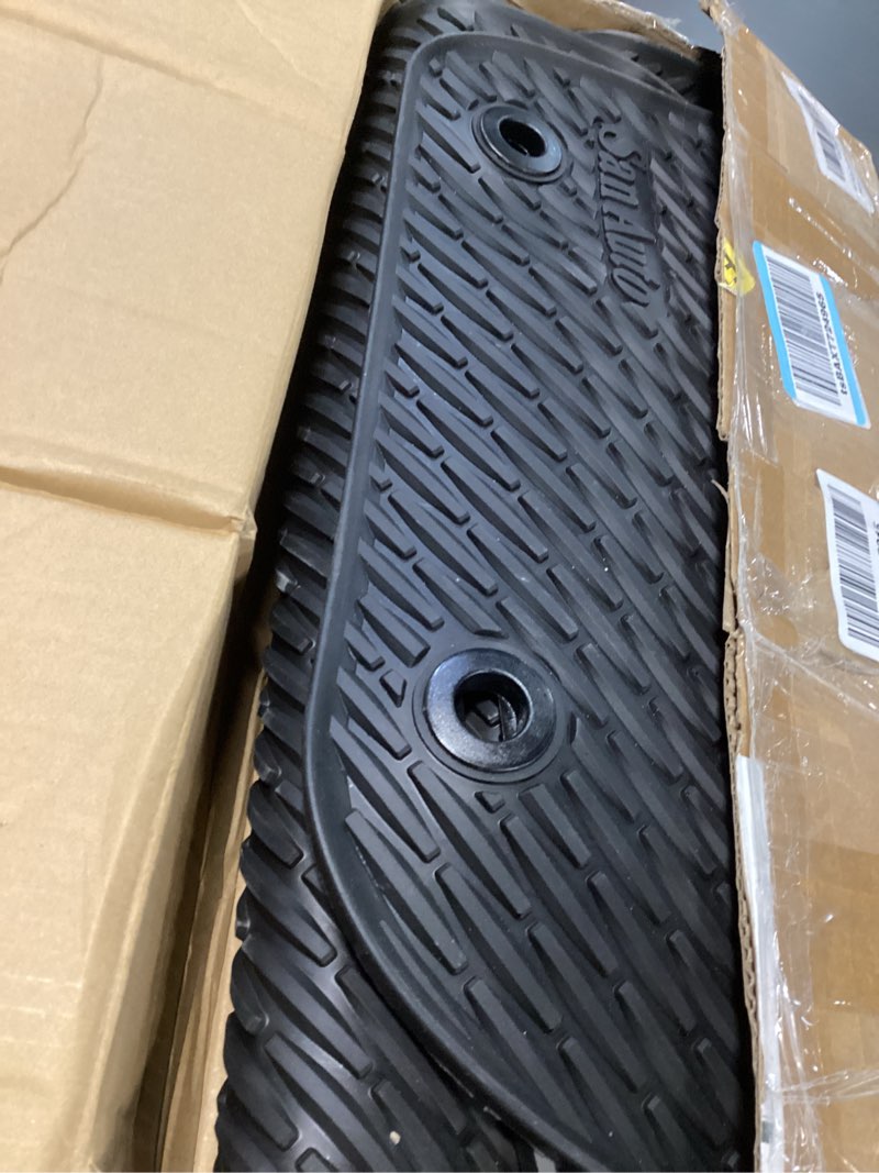 Condition photo showing Good Condition for Car Floor Mats Custom Fit for Honda HR-V 2015 2016 2017 2018 2019 2020 2021 2022 Full Black Rubber Car Floor Liners Set All Weather Protection Heavy Duty Odorless Floor Mat 2015-2022 Black