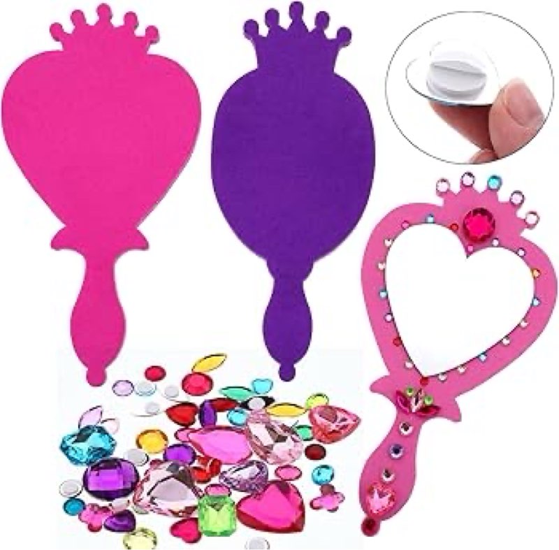 Liliful 12 Pack Princess Foam Mirror Kits Decorate Your Own Princess Mirrors Party Supplies Kids Unb