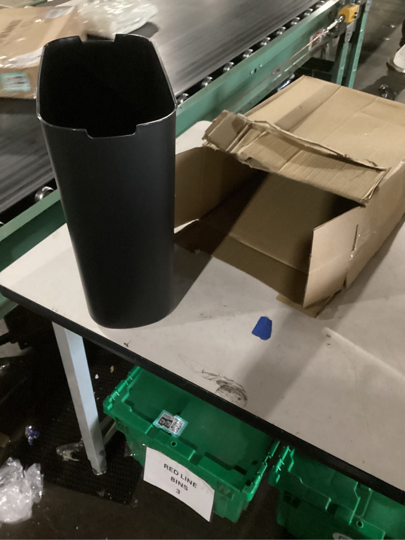 Condition photo showing As Is for Cesun Motion Sensor Trash Can, 5 Gallon Automatic Bathroom Garbage Can with Lid, Touchless Smart Plastic Slim Wastebasket for Bathroom, Office, rv, Bedroom, Living Room, Black