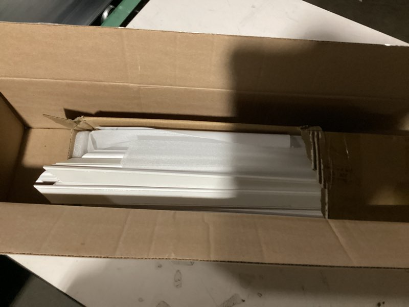 Condition photo showing As Is for accent wall molding kit premade wainscoting panels wall molding peel and stick panel white pre cut trim for walls picture frame molding for home decoration(6 set,20 x 20 inch) 6 20 x 20 inch