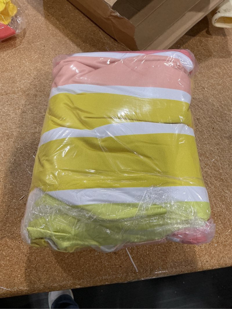 Condition photo showing Good Condition for mindsoft rainbow arch backdrop stand covers pastel background arched stretchy fabric backdrop cover for boho daisy birthday party wedding decoration(yellow pink,7.2 + 6 ft,2 pcs) yellow pink 7.2 + 6 ft 2