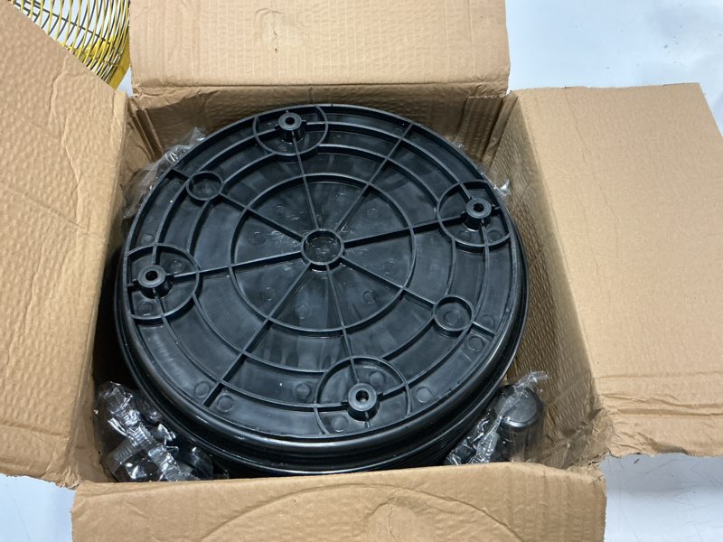 Condition photo showing New/Like New for 8 packs 12 inches plant caddy with pu wheels large rolling plant stands plastic plant roller base pot movers planter saucer on wheels indoor outdoor wheeled plant dolly planter tray coaster 8 black