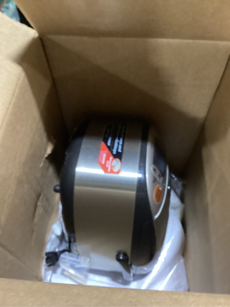 Condition photo showing As Is for Zojirushi Micom 3-Cup Compact Size, Multiple Settings, Stainless Steel Made, Built-In Retractable Power Cord and Easy to Transport Rice Cooker and Warmer Stainless Black 3-Cups (uncooked), Rice Cooker & Warmer