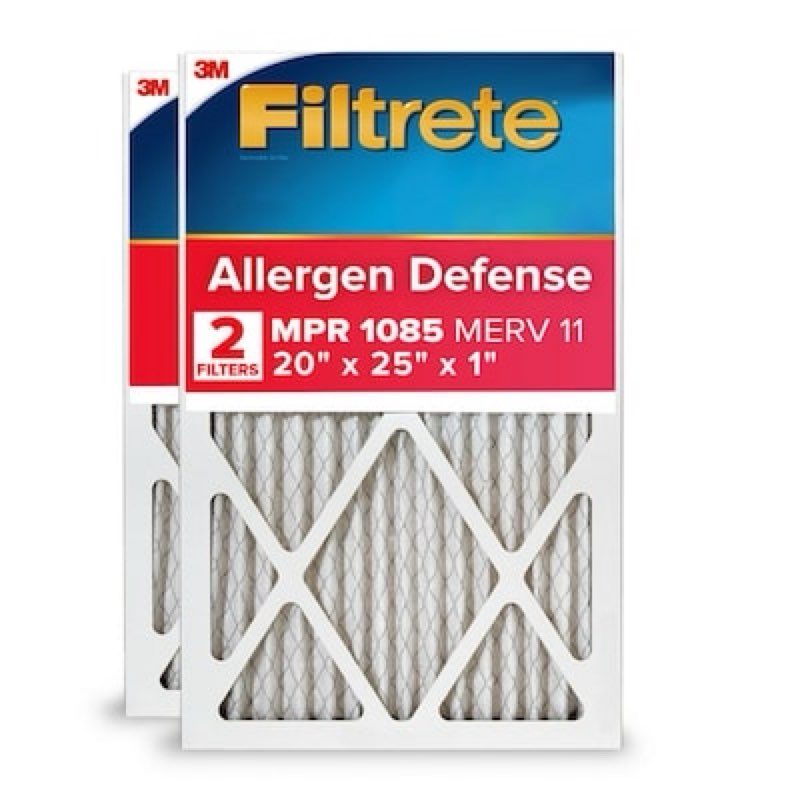 filtrete 20 x 25 x 1 merv 11 1085 mpr allergen defense extra electrostatic pleated air filter 2