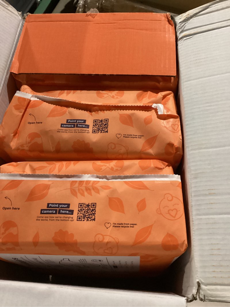 Condition photo showing New/Like New for pura hypoallergenic diapers size 2 (7-13 lbs) monthly pack, totally chlorine free, wetness indicator, suitable for sensitive skin, soft organic cotton comfort, overnight, 6 packs of 29 (174 diapers) size 2 174
