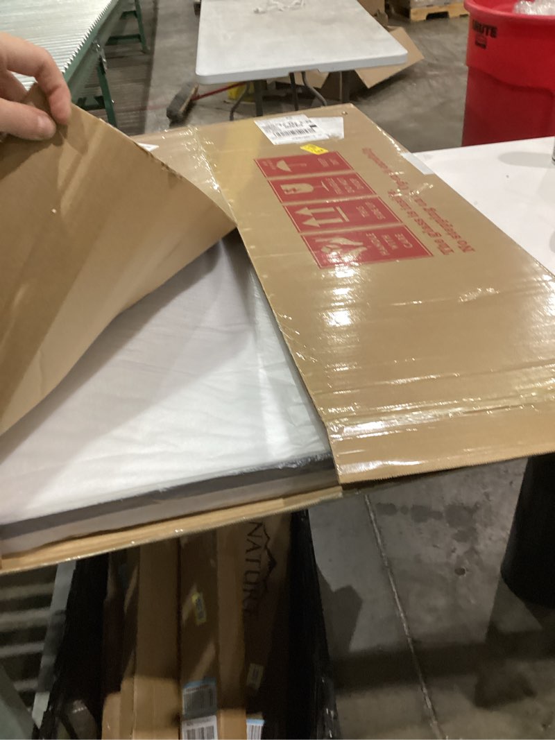 Condition photo showing New/Like New for LOAAO Black Metal Framed Bathroom Mirror for Wall, 24X36 Inch Rounded Rectangle Mirror, Matte Black Bathroom Vanity Mirror Farmhouse, Anti-Rust, Hangs Horizontally or Vertically Black 36"L x 24"W