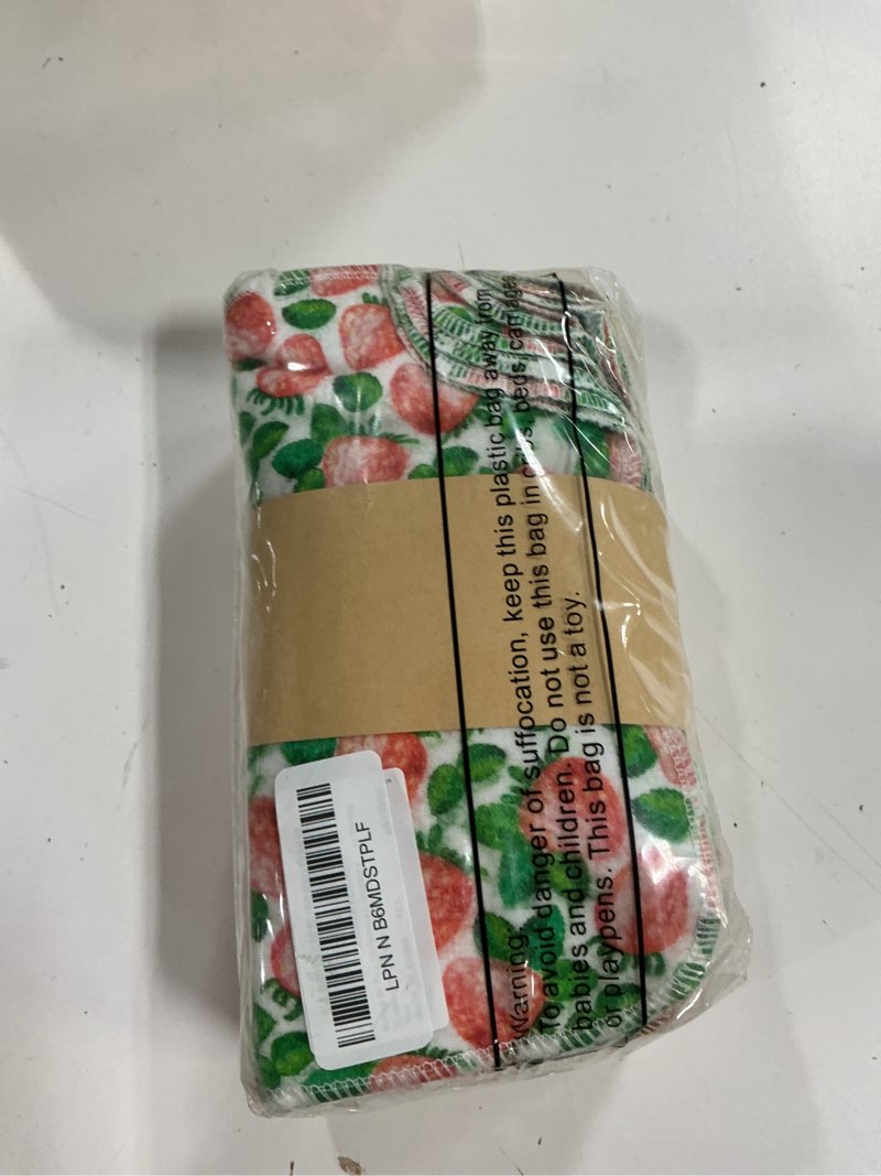 Condition photo showing New/Like New for kinlop 24 pcs spring easter lunchbox cloth napkins bulk reusable 2 ply 8" x 8" fruit flannel style wipes washable soft cotton sturdy absorbent cloth placemats for dining summer home party fruit style