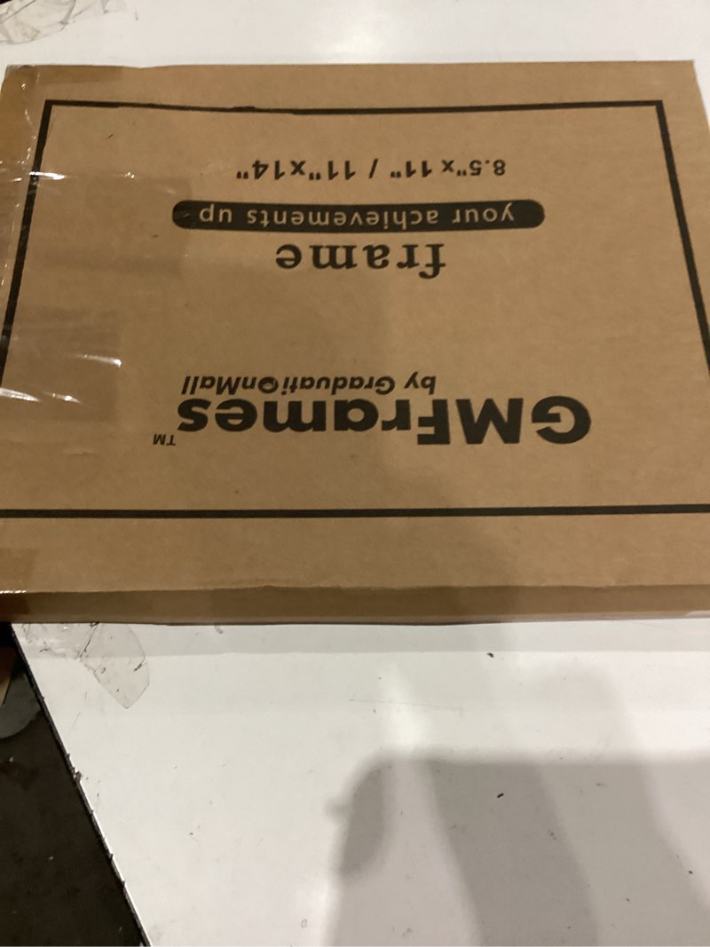 Condition photo showing New/Like New for GraduationMall 8.5x11 Diploma Frame with Black over Gold Mat or Display 11x14 Document without Mat, UV Protection Acrylic, Mahogany with Gold Beads Mahogany With Gold Beading 11x14 or 8.5x11 With Mat