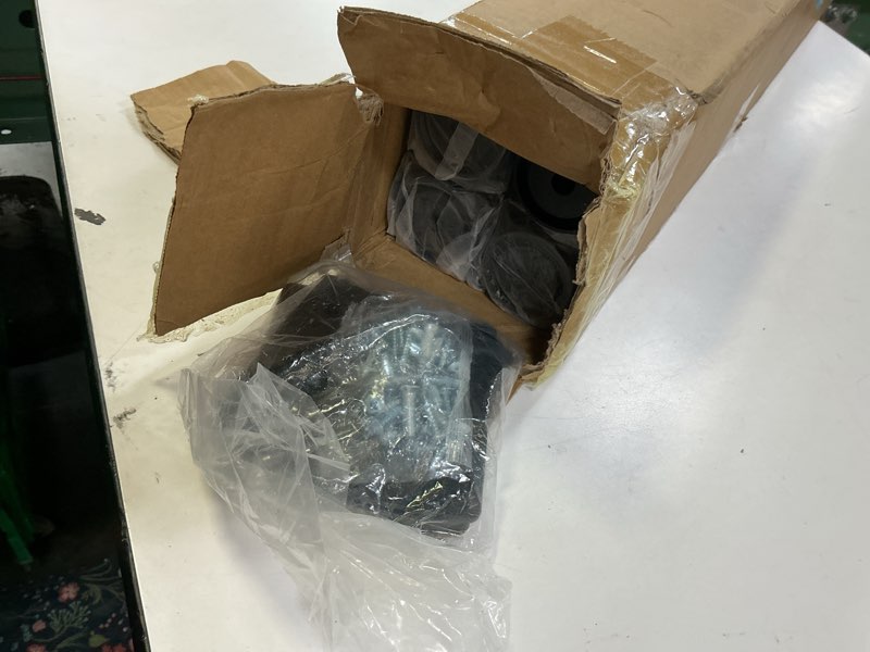 Condition photo showing Good Condition for QLLY 28 inch Adjustable Metal Furniture Legs, Square Office Table Furniture Leg, Set of 4 (Black) 28 inch Black