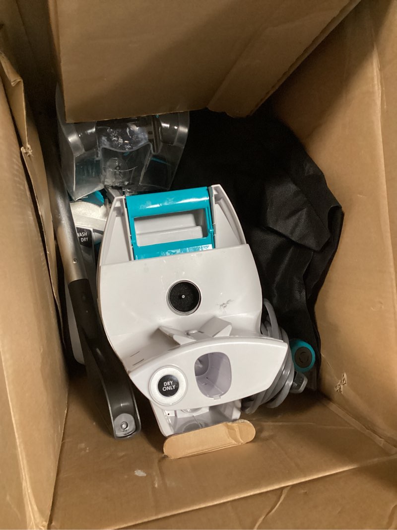 Condition photo showing As Is for hoover smartwash+ automatic carpet cleaner machine for carpet and upholstery, deep cleaning carpet shampooer machine, pair with a hoover carpet cleaner solution for a bright, refreshed home
