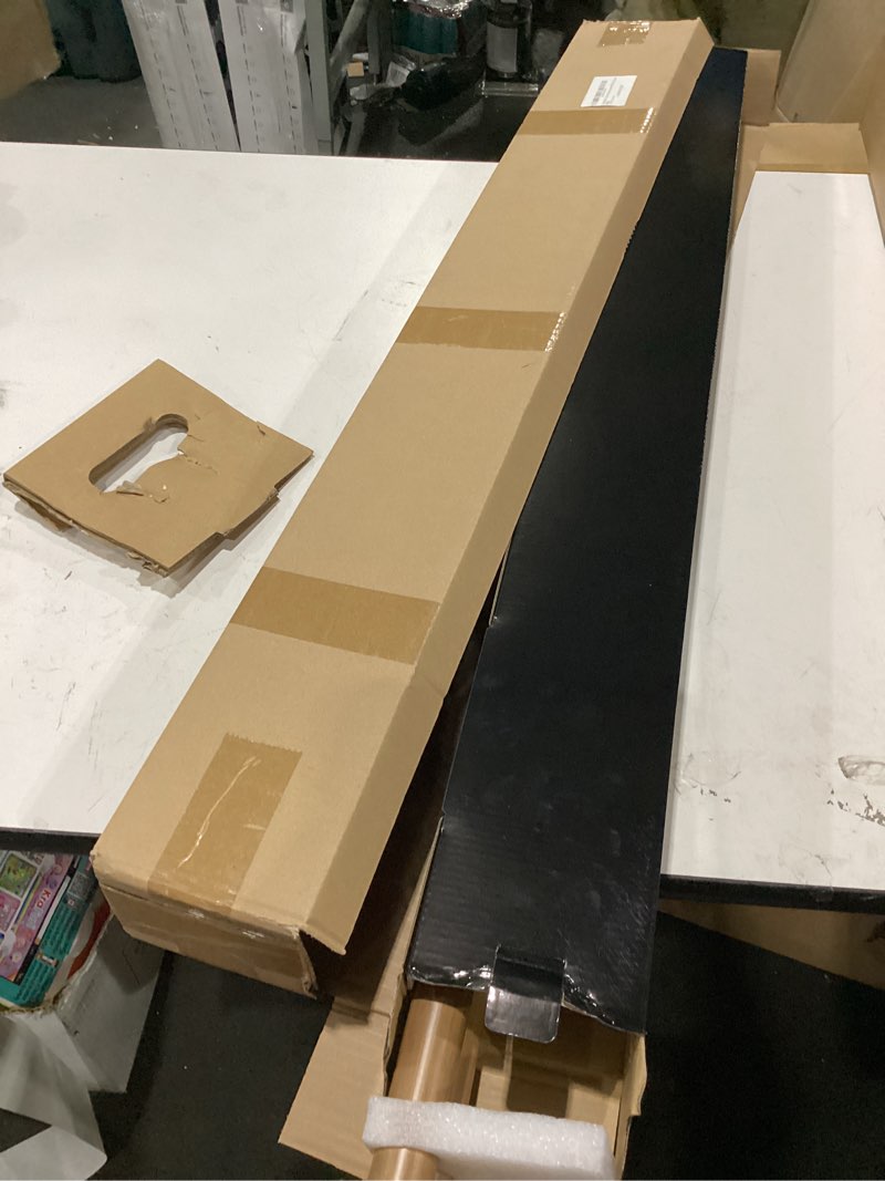 Condition photo showing Good Condition for 1-1/8 inch diameter faux wood curtain rod with wood grain finials, 72-144 inch telescoping single curtain rods for window width 68-140 inch, 1 pack 72-144'' chestnut color