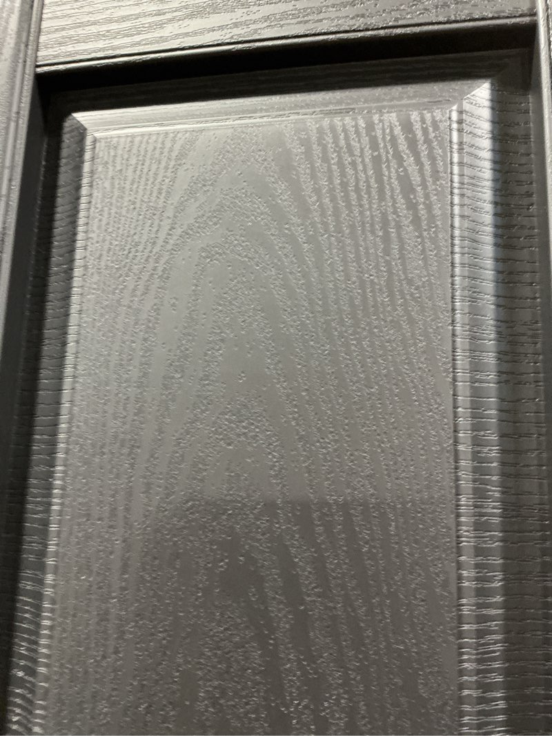 Condition photo showing New/Like New for raised panel vinyl shutters
