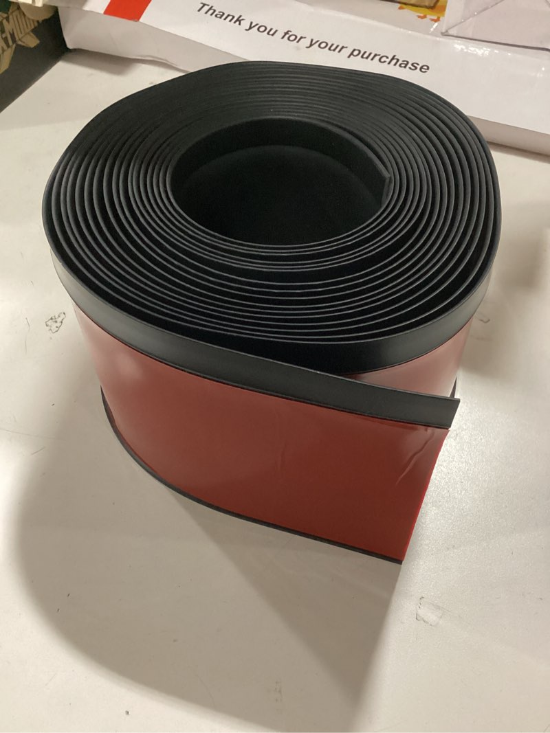Condition photo showing Good Condition for Vinyl Wall Base Baseboard Molding Trim 4" Flexible Self Adhesive Rubber Wall Base Moulding Trim Peel and Stick Design, 4 Inch x 20 Feet, Black 4in x 20ft Black
