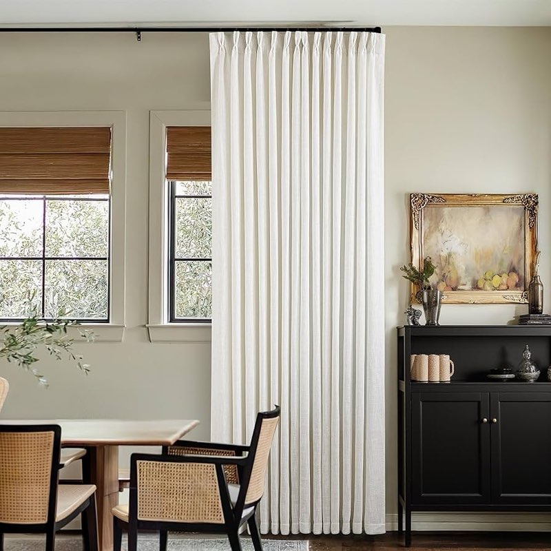 60 inch extra wide pinch pleated linen curtains 102 inch length for living room large window drapes 
