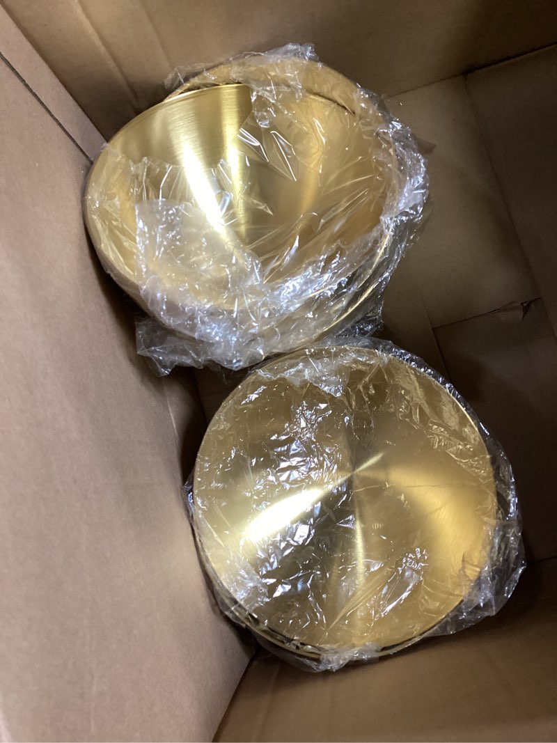 Condition photo showing Good Condition for nuogo 6 pcs gold mixing bowls stainless steel mixing bowl decorative gold esthetician bowls metal serving bowl for facial cereal rice noddle fruit kitchen party cooking baking prepping(7.9 inches)