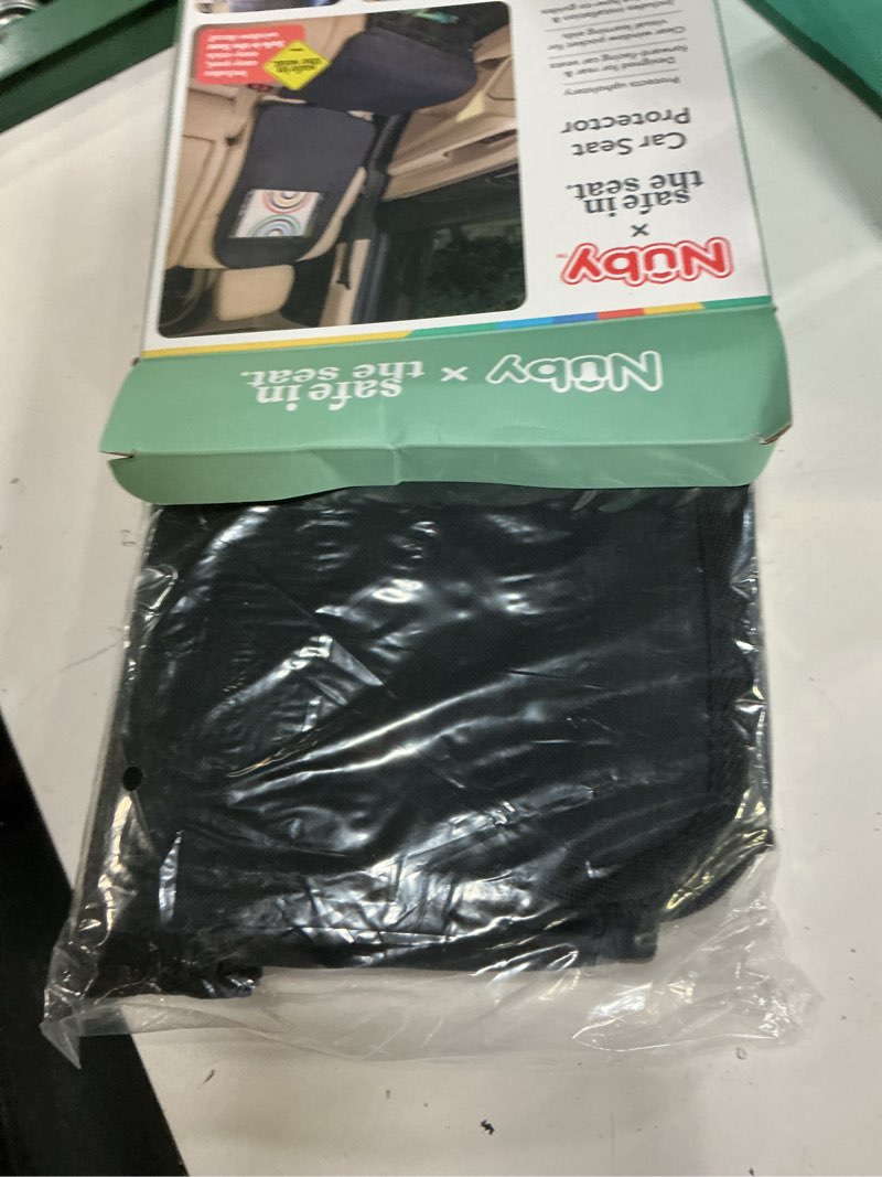 Condition photo showing New/Like New for nuby x safe in the seat car seat protector - compatible with rear & forward facing car seats - visual learning pocket, mesh storage & adjustable strap