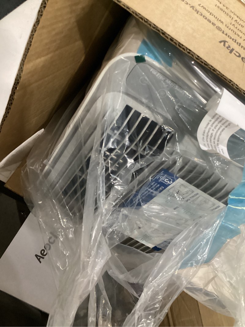 Condition photo showing New/Like New for (not tested)aeocky 2800 sq.ft dehumidifier with drain hose, 40 pint/d compressor dehumidifier for home, bathroom, bedroom, basement, 0.5 gallon water tank capacity, intelligent humidistat, quiet