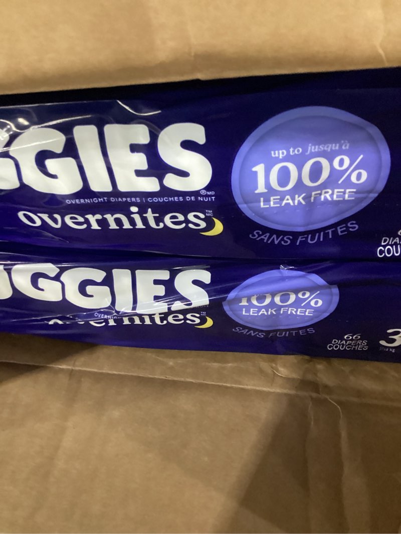 Condition photo showing New/Like New for Huggies Disposable Overnight Diapers - Size 3 - 132ct