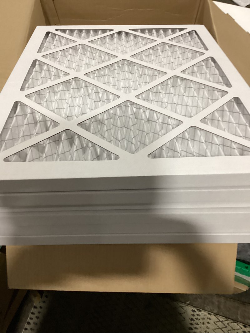 Condition photo showing New/Like New for (6 pack) 16 3/8x21 1/2x1 furnace air filters, mpr 1900 & fpr 10, merv 13 pleated air filter (actual size: 16 3/8"x21 1/2"x3/4") 16 3/8x21 1/2x1 6-pack merv 13