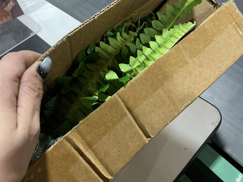 Condition photo showing Good Condition for forest prince 45" fake ferns, realistic large artificial bush plants, 2 artificial boston ferns with 59 fronds for outdoors planter indoor home garden porch decor green