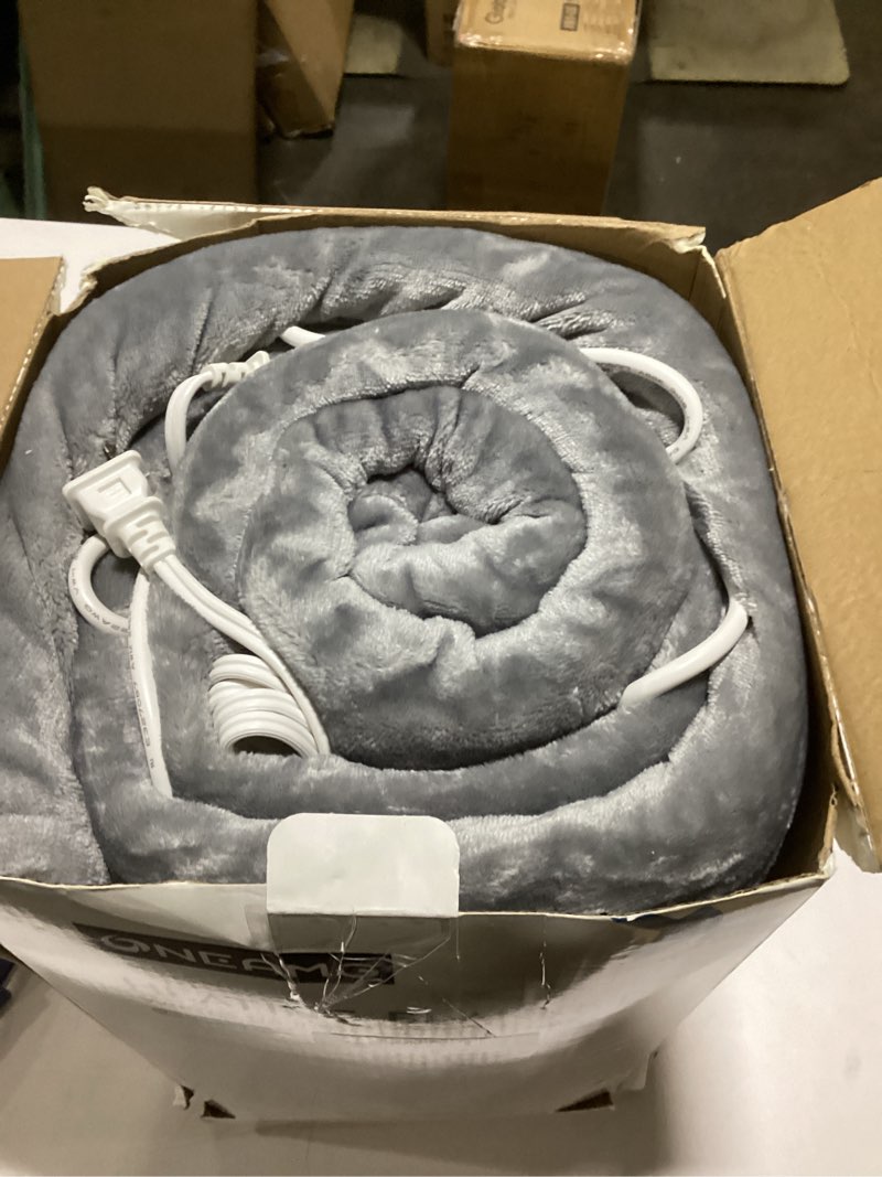 Condition photo showing Good Condition for Heated Blanket Electric Queen Size 84"X90",Electric Blanket with 6 Heat Settings & 1-10 Hours Time Settings Auto-Off,Machine Washable Heating Blanket for Home and Office (Gray) Gray Queen 84''*90''