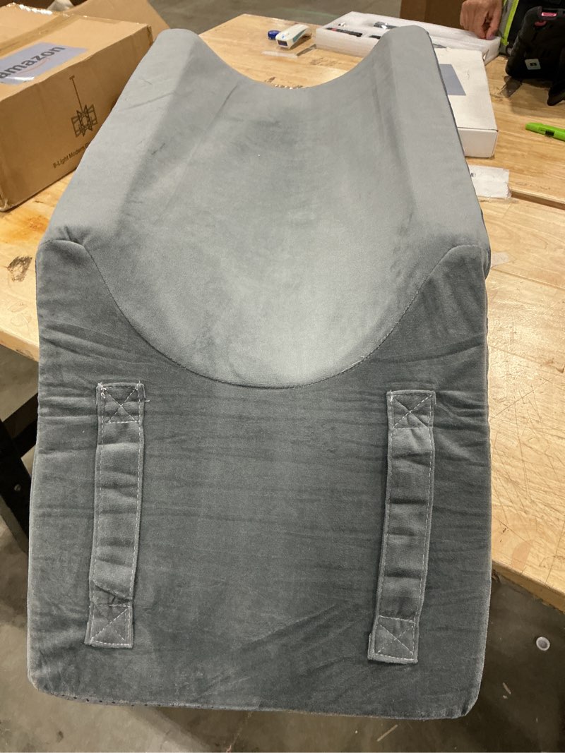 Condition photo showing Good Condition for megcxit leg pillow elevation blood circulation, wedge pillow for legs swelling, knee pillow wedge post surgery, leg elevation pillows for after surgery, memory foam foot leg elevating pillow, grey single leg grey