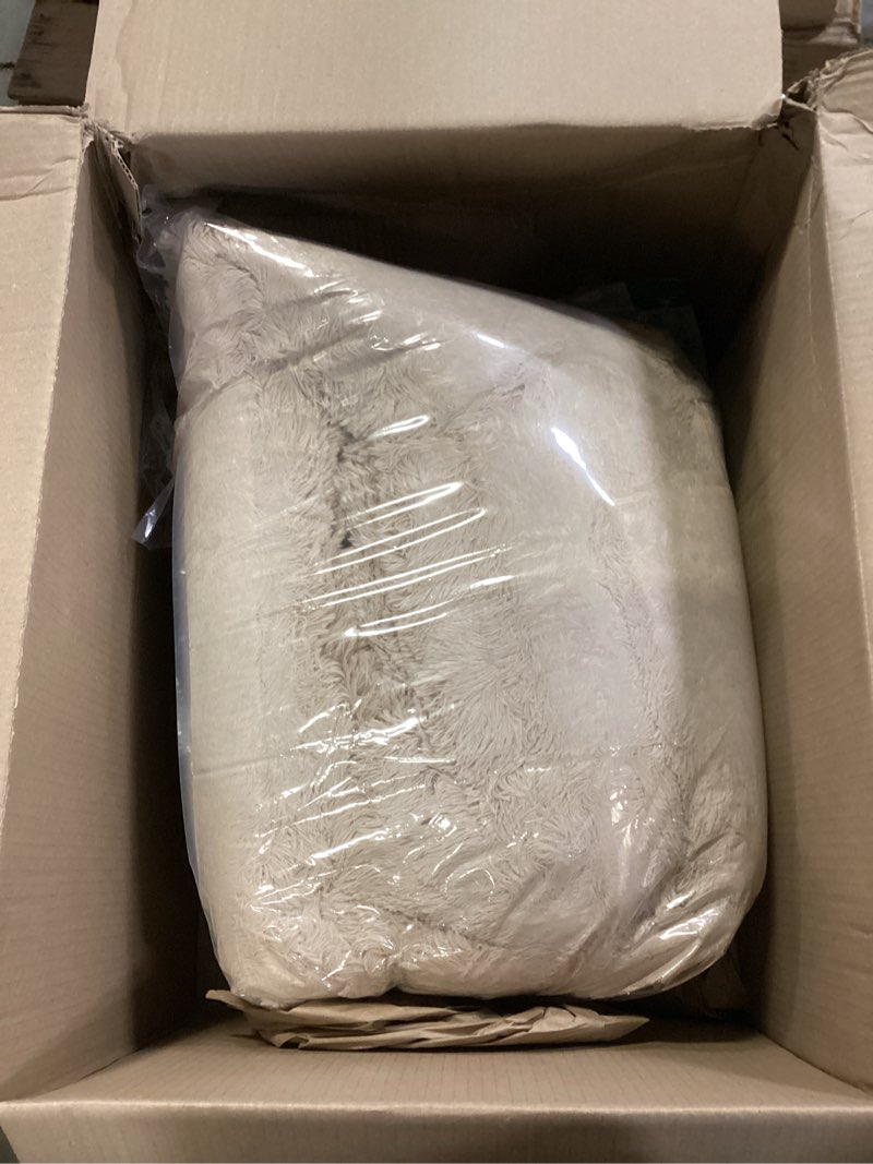 Condition photo showing As Is for Fluffy Rug Shaggy Area Rug, Beige 10x14 Area Rugs for Bedroom, Super Soft Shaggy Rugs for Living Room Bedroom Kids Room Home Decor, Upgrade Anti-Skid Rectangular Fuzzy Rug 10' x 14' (Rectangular) Beige