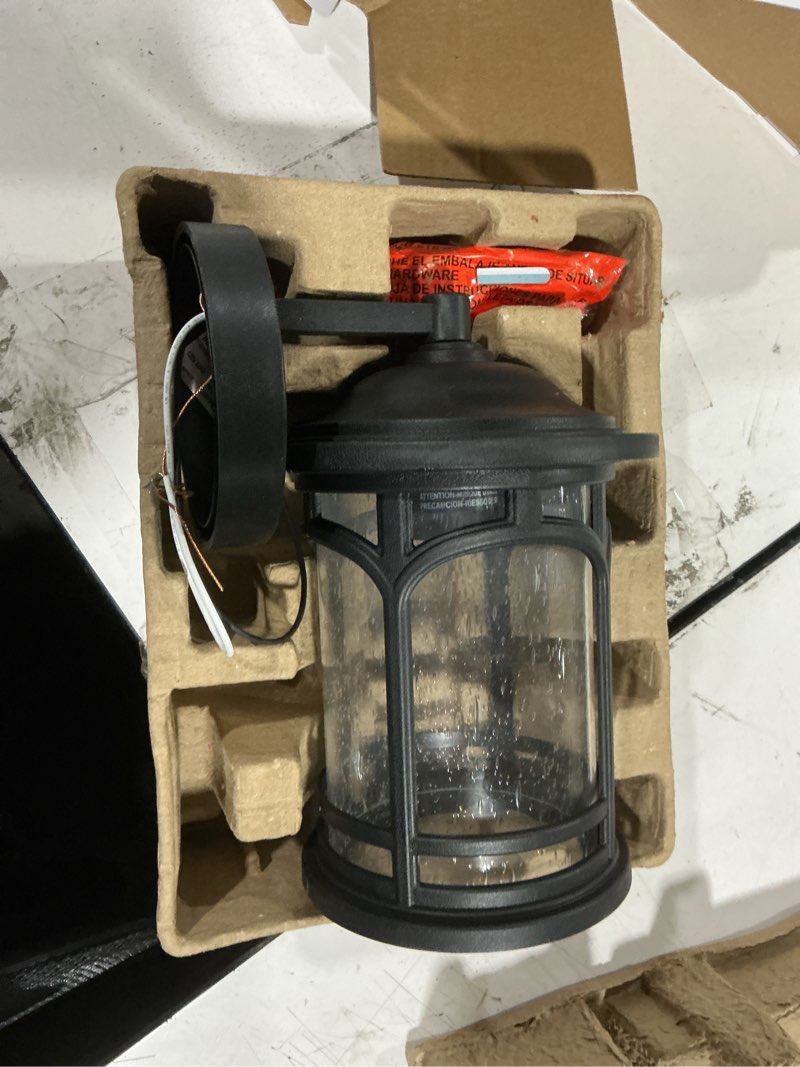 Condition photo showing Good Condition for quoizel kessel 1-light 11.25-in h matte black outdoor wall light