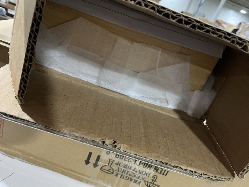 Condition photo showing Good Condition for monitor stand riser desk organizer-bamboo 2 tier laptop stand with drawers, adjustable desktop storage organizer for computer, printer.